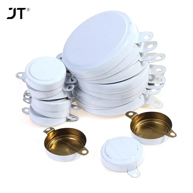 50Pcs Oil Drum Seal Caps Iron Covers Waterproof Sealing White Lids (S/L)