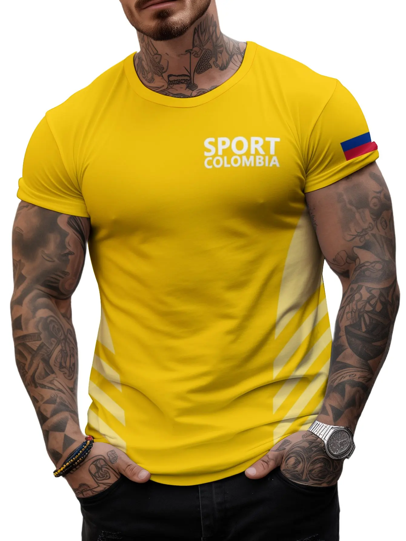 Colombia Soccer Football Jersey Sport Men's T-shirt 2024 Short Sleeve Oversized Clothing Graphic Casual Fashion Tops T Shirt