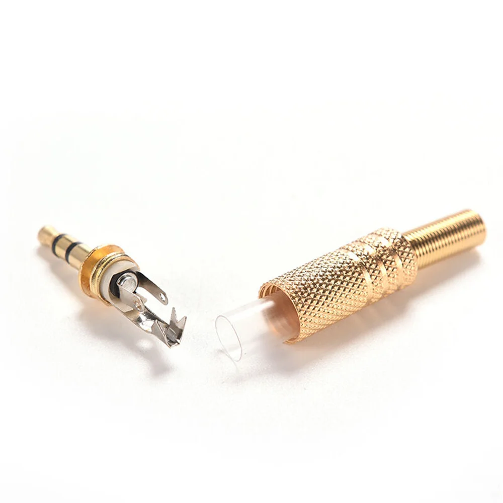 2/12/24/50Pcs 3.5mm Stereo Headphone Audio Jack TRS 3 Pole Male Plug Solder Connector 3.5 mm/(1/8\