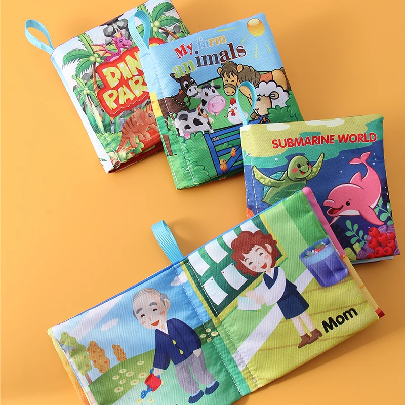 Libri per bambini da 0 a 6 mesi, libri morbidi plissettati in tessuto ufficiale touch and feel, nuovi giocattoli per bambini, giocattoli regalo per ragazzi e ragazze