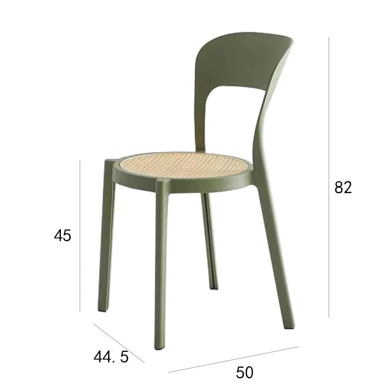

Plastic Chair Home Dining Rattan Chair Restaurant Modern Simple Fashion Creative Backrest Stool Chair