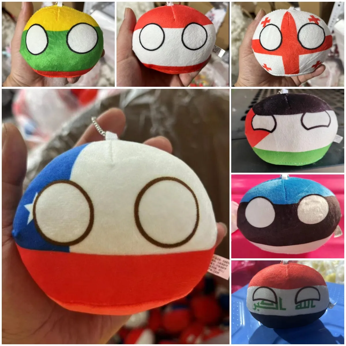 10cm Country Ball Plush Toys 70 styles Polandball Pendant Country Balls Countryball Stuffed Doll Halloween Decor Gifts for Kids