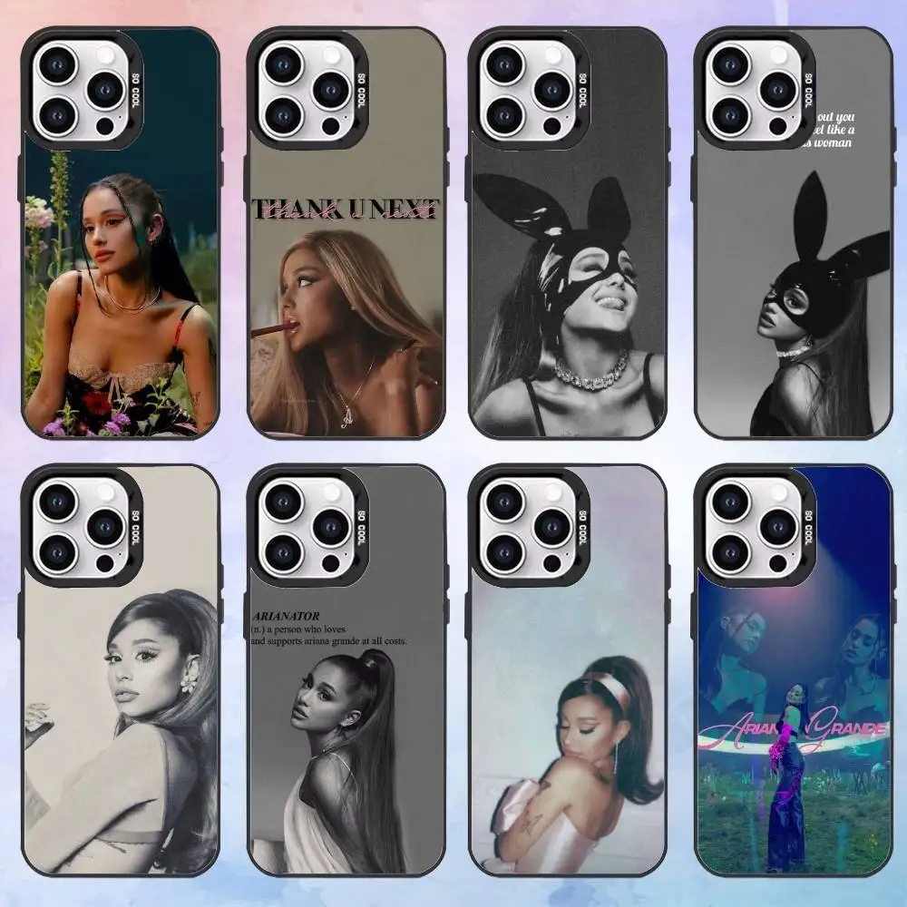 

A-Ariana Singer G-Grandes Phone Case For iPhone17,16,15,14,13,12,11 Plus,Pro Max Black Candy Matte Shockproof Cover