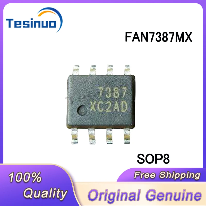 

5/PCS New Original FAN7387MX FAN7387 7387 SOP8 Lighting driver chip In Stock