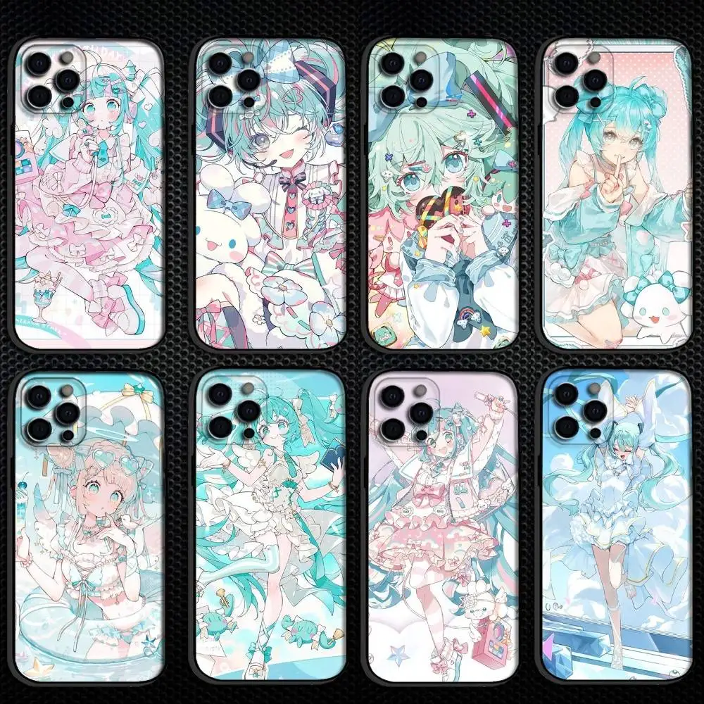 

Cute Anime-style pretty girl Phone Case For iPhone 16,15,14,13,12,11 Plus,Pro Max, Others Soft Black Cover
