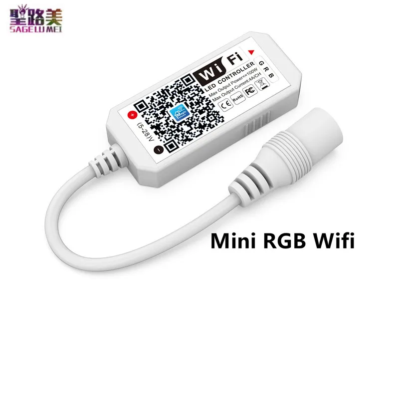 16 Miljoen Kleuren Wifi Rgb/Rgbw Led Controller Smartphone Controle Muziek En Timer Modus Magic Home Mini Wifi Led rgb Controller