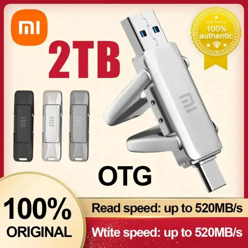 Xiaomi-pen drive portátil de Metal, unidad de memoria USB 3,0 Original, tipo U, suspensión de alta velocidad, 2TB