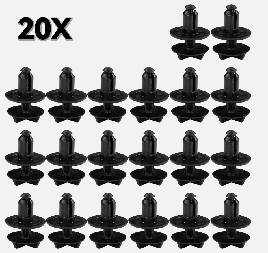 20 قطعة/المجموعة محرك السيارة بطارية درع كليب لاند روفر ديسكفري رينج روفر LR024316 النايلون غطاء بطارية السيارة القلنسوة لوحة كليب