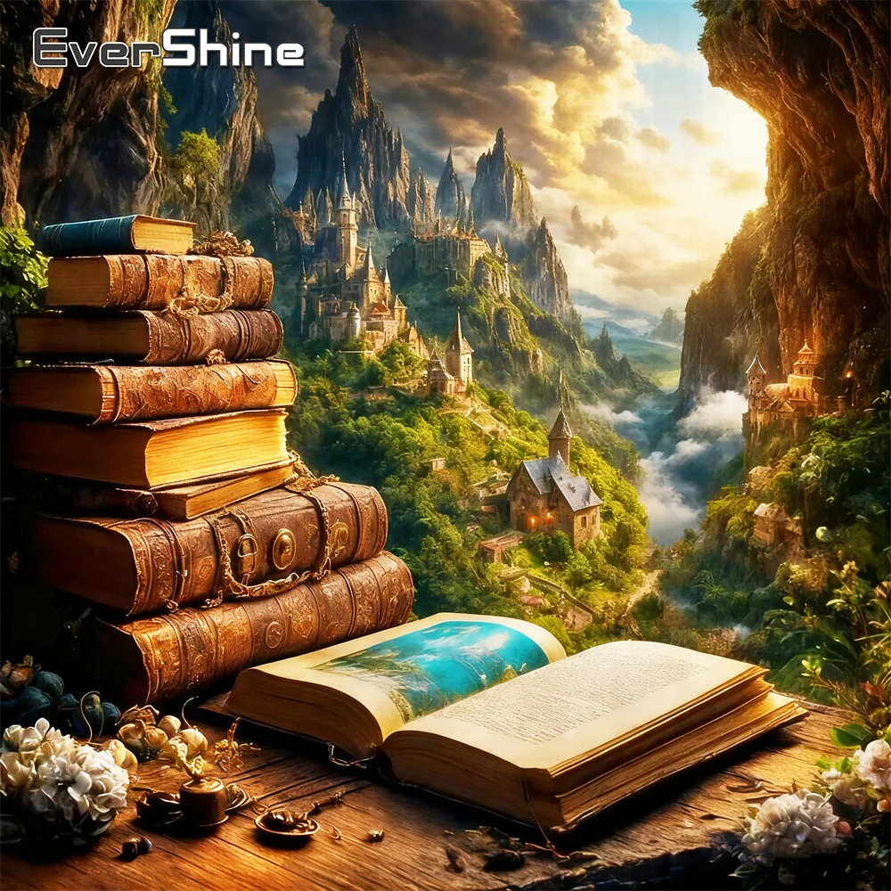 Evershine 5D-Buch zum Selbermachen, Diamant-Stickerei, Landschaftsmalerei, Bergmuster für Erwachsene, Anfänger, Mosaikhaus, handgefertigtes Geschenk