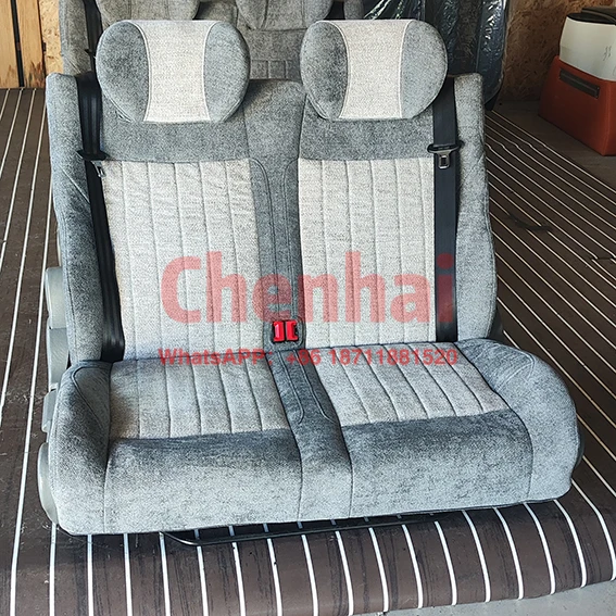 Customize Easy Disassemble Chenille Velour Reclining Van Transit Seat Bed