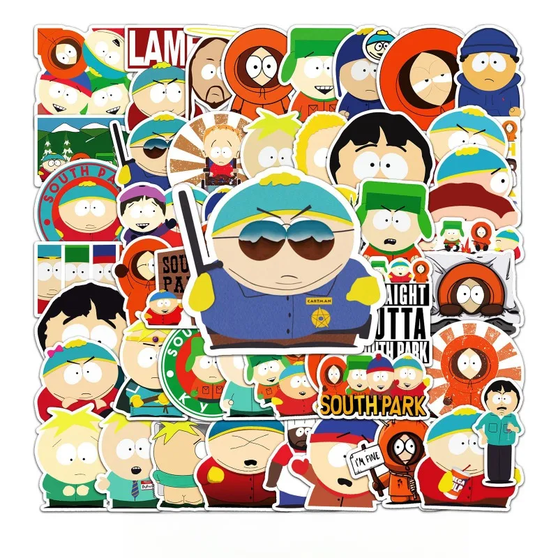 50pcs South Park Cartoon Graffiti Stickers Suitcase Water Cup Stationery Car Scooter Laptop Refrigerator Decorative Stickers