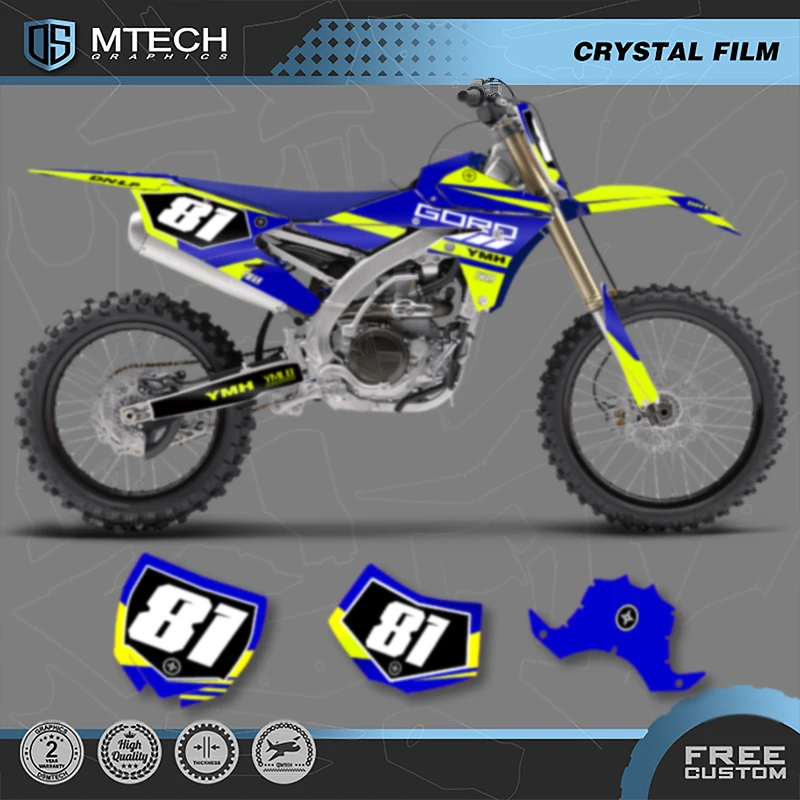 

DSMTECH Custom Motorcycle Graphics Decal Stickers Kits For Yamaha YZF250 2014-18 YZF250X 2015-19 WRF250 YZF450 2014-17 004