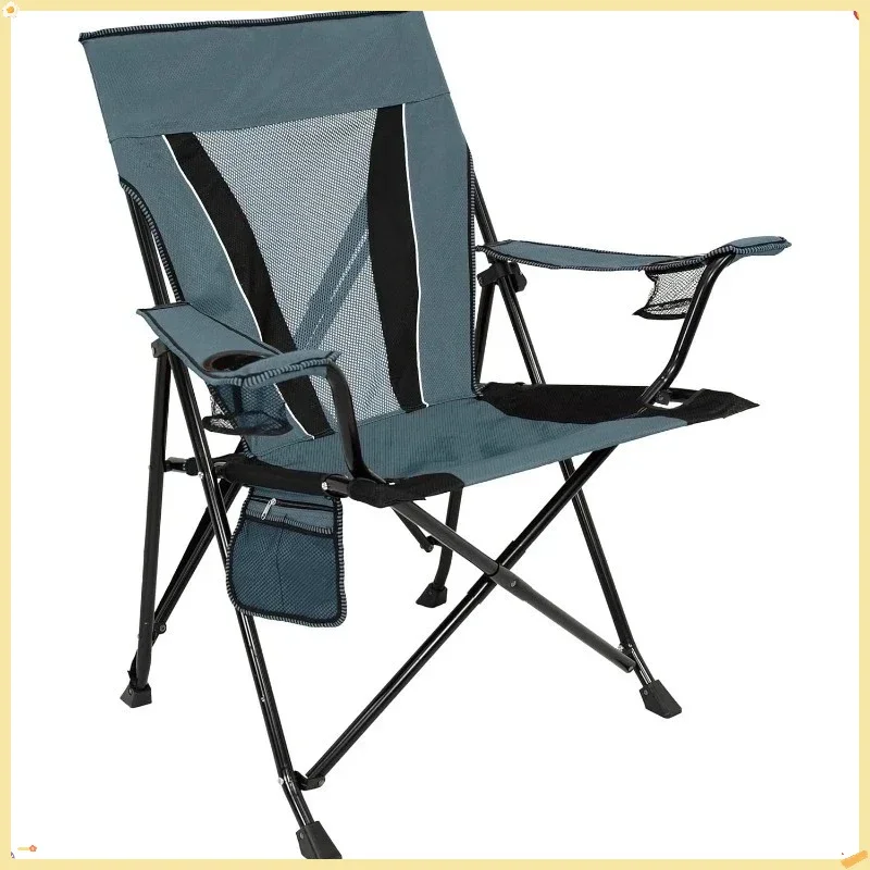 كرسي تخييم عالي التحمل بقفل مزدوج XXL - كرسي خارجي محمول قابل للطي بسعة 400 رطل للبالغين والمشي لمسافات طويلة والشاطئ والمناسبات الرياضية