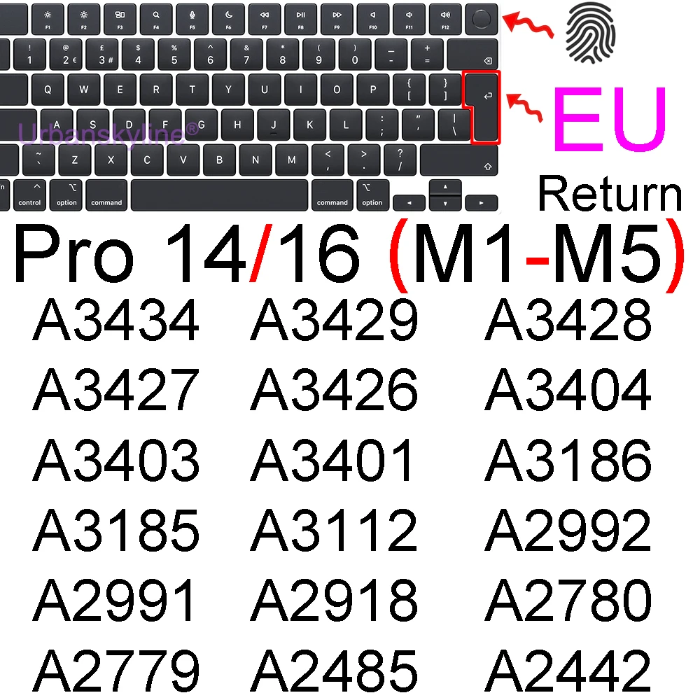 Tastatur Abdeckung für Macbook Air 13 M1 11 Pro 13 14 Max 16 Touch Bar ID 15 17 12 Retina silikon Protector Haut Fall A2337 A2442