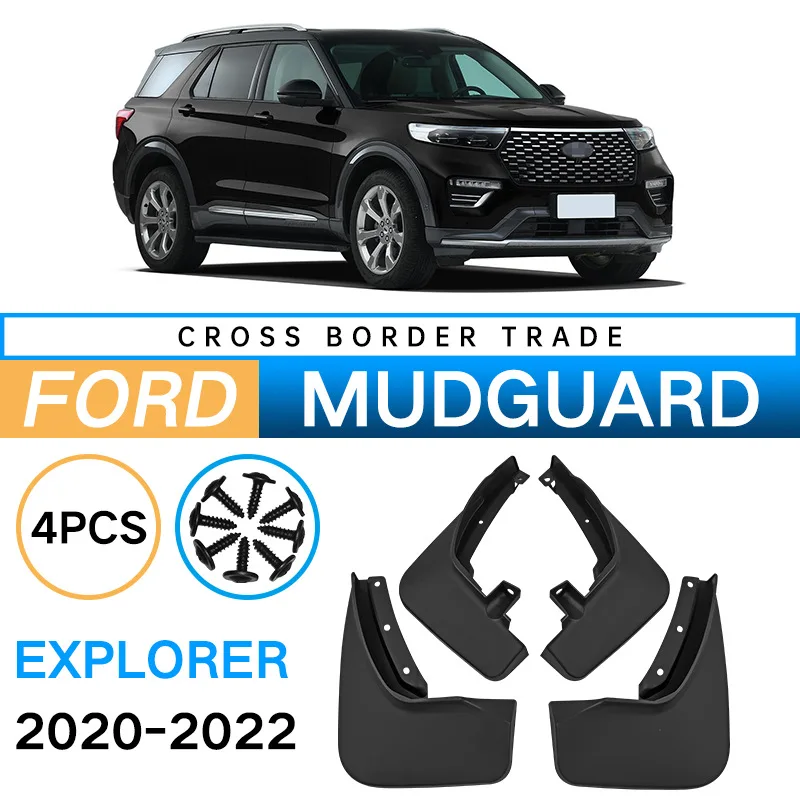 MudFlaps For Ford Explorer 2011-2023 U502 U625 Mud Flaps Splash Guard Mudguards Front Rear Fender Auto Styline Car Accessories