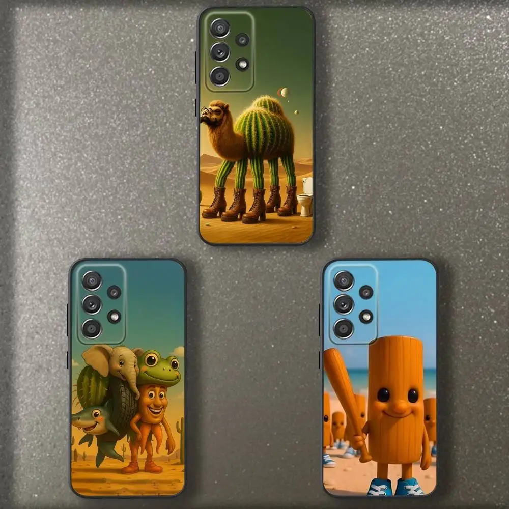 

Art Brainrot Phone Case For Samsung S 25,24,23,22,30,21,10,9,Ultra,Plus,Lite,FE,4,5 G Soft Black Case