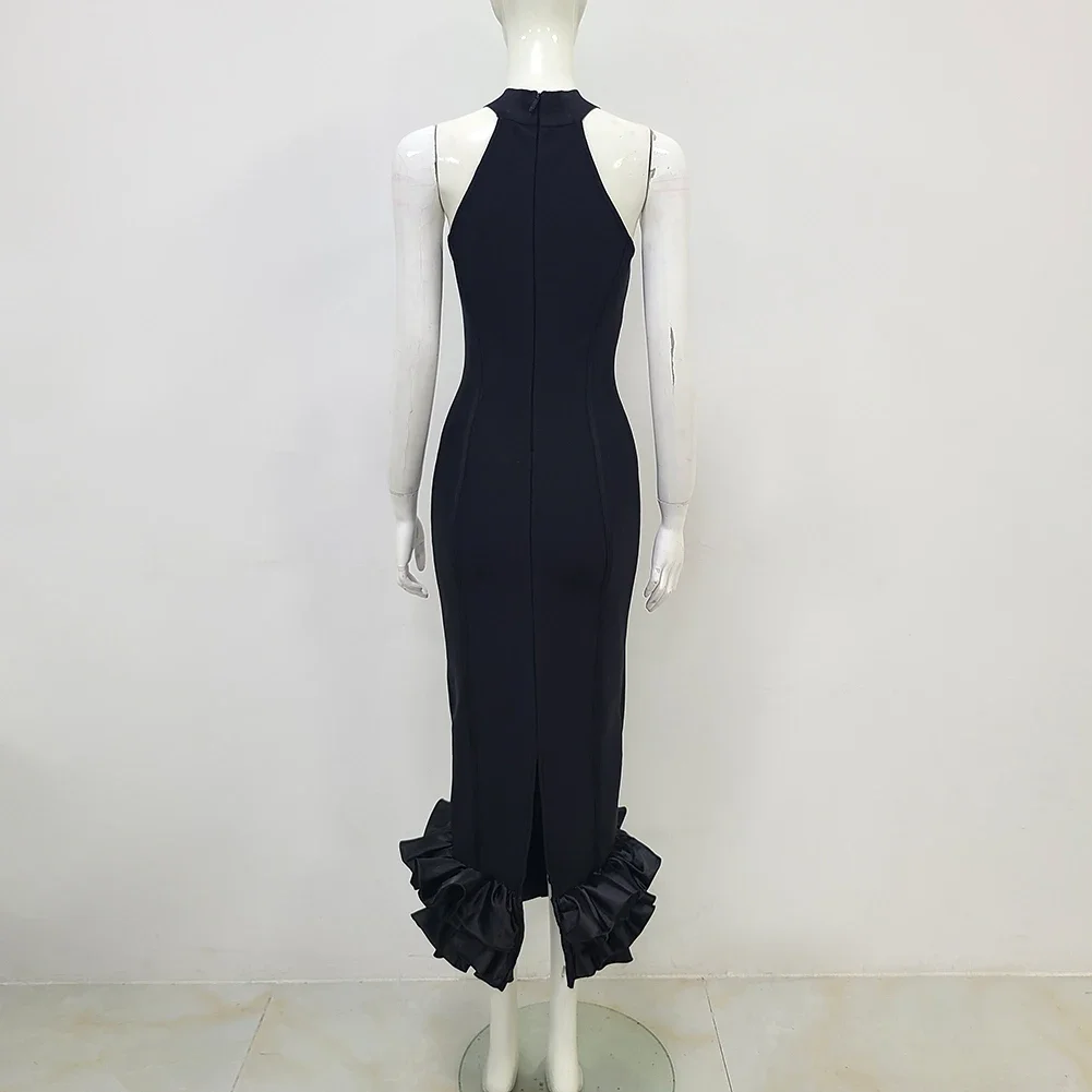 Hoge kwaliteit vrouwen uit de schouder sexy ruches bodycon bandage lange jurk elegante avondfeest vieren mode jurk