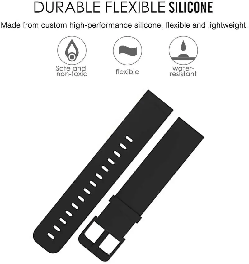 Cinturino in silicone morbido 22mm per samsung Galaxy wtch 3 45mm Gear S3 Huawei watch GT GT2 46mm cinturino per cinturino per Amazfirt GTR 3 Pro