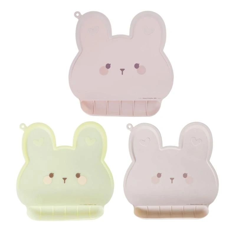 음식 잡는 주머니가 있는 M76C 플레이스매트 아기 먹이 접시 토끼 모양 아이 테이블매트