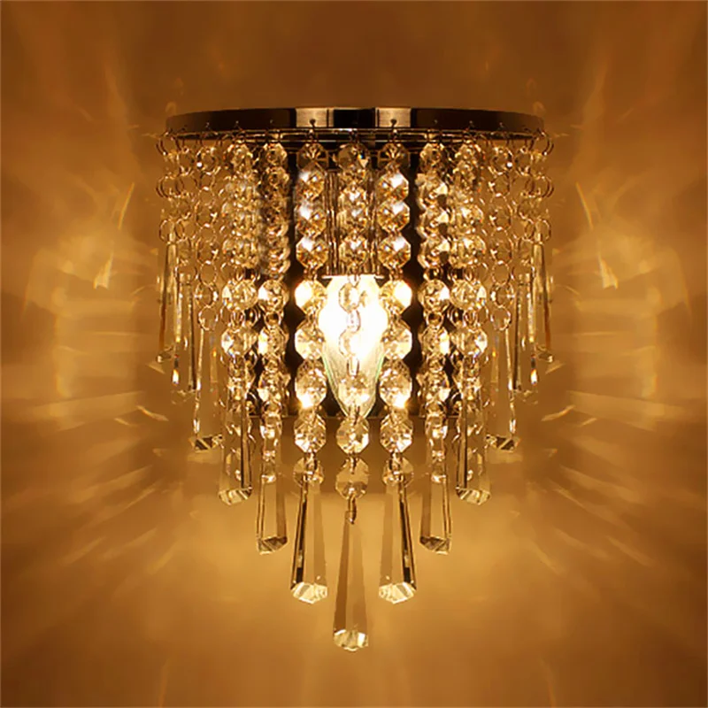 Modern Crystal Chandelier Fixture E14 LED Wall Lamps