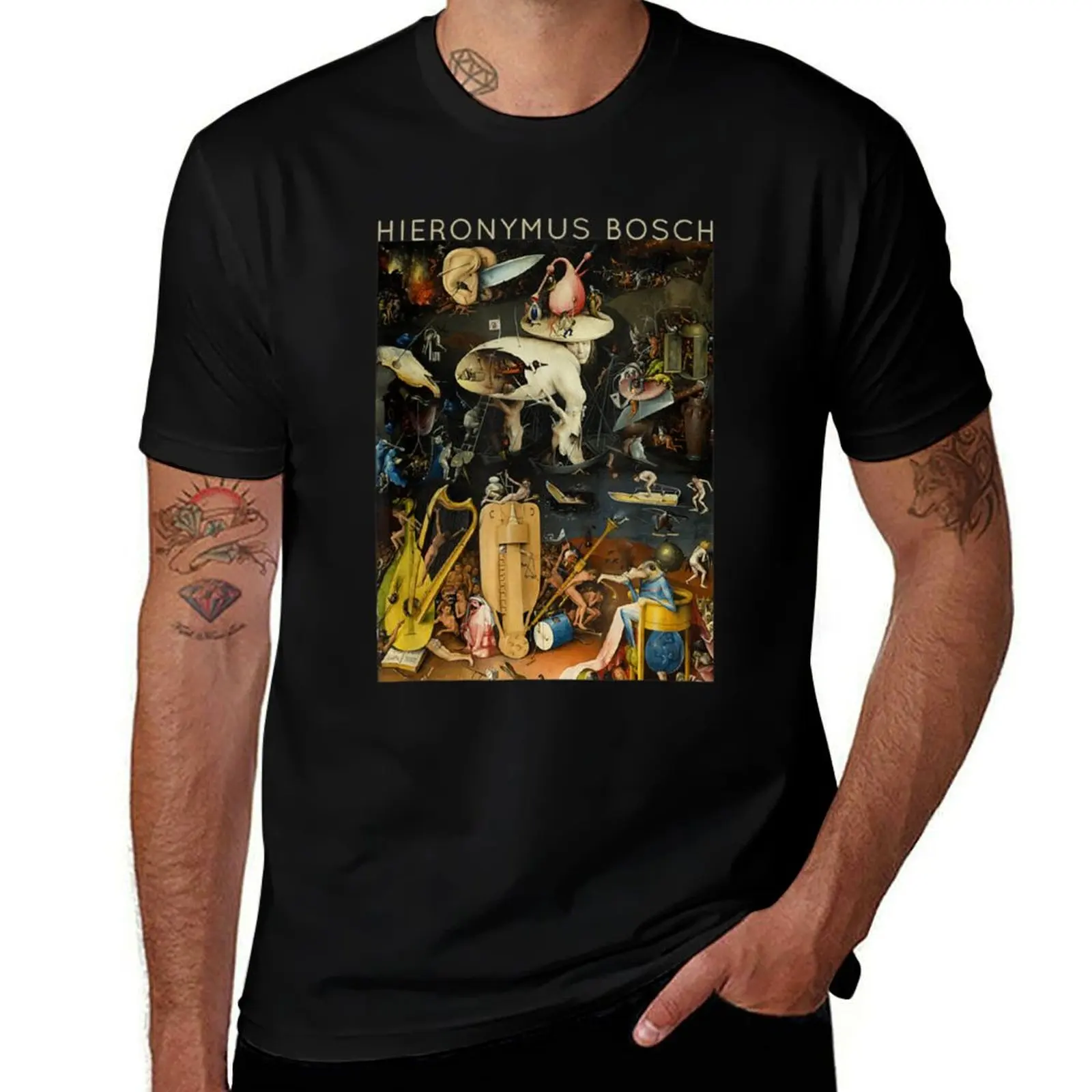 Hieronymus Bosch The Garden Of Earthly Delights For Artists Long Sleeve T-Shirt Work Wear Breathable Tee T-Shirt