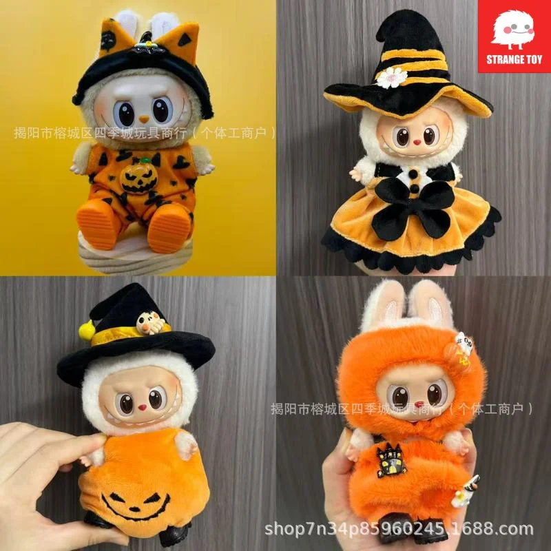 

For Labubu Universal Halloween Pumpkin Costume For Generations 1-3 Fits Multiple Doll Models Exquisite And Playful Outfit Dress