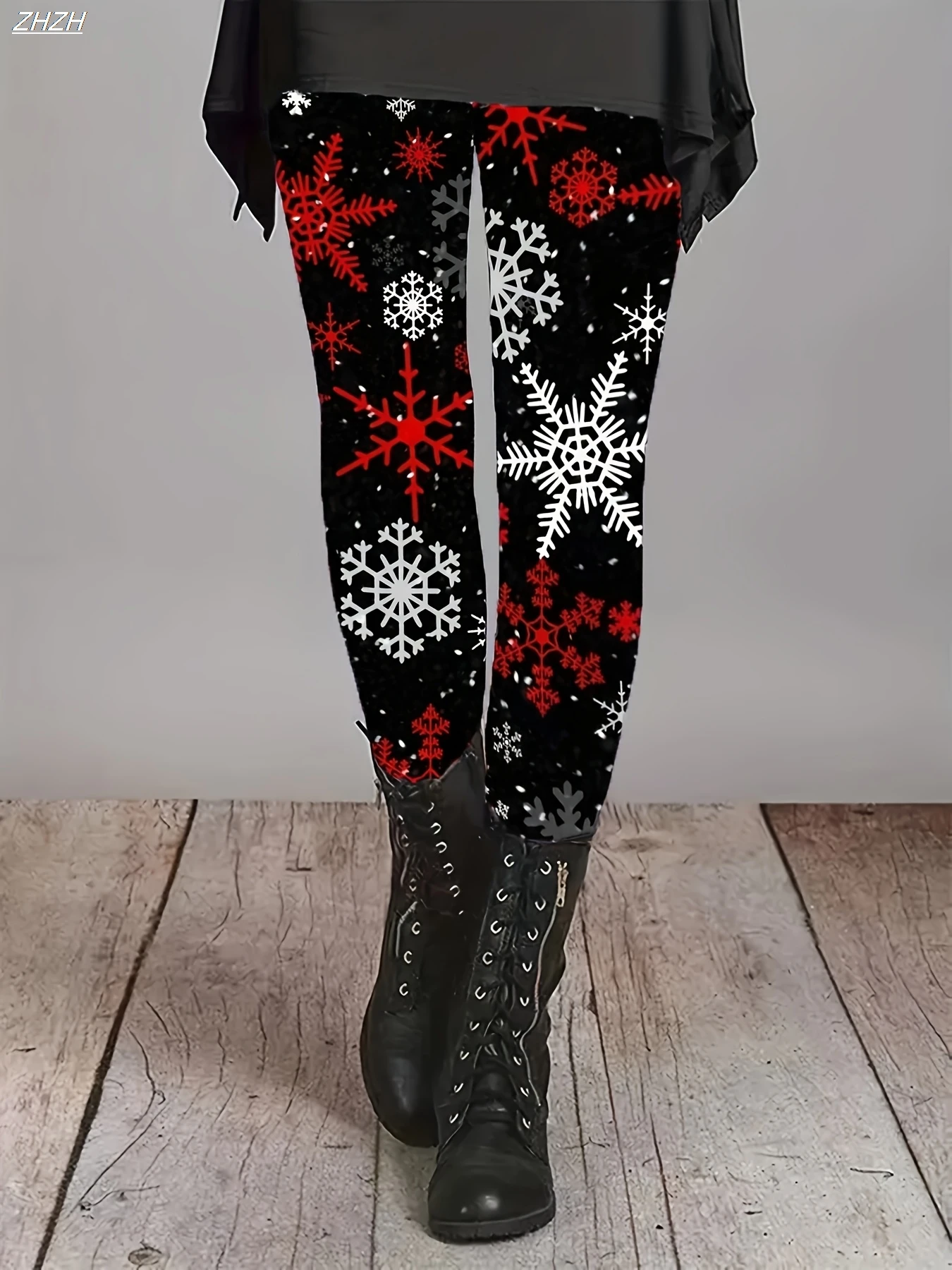 

Christmas Women's Leggings Cozy Leggings Vacation Vintage Fashion Snowflakes Graphic Christmas Printing Fleece Thermal Warm