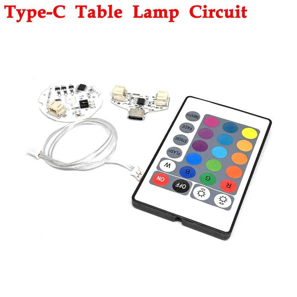 Type-C Table Lamp Circuit Board USB Charging Led Touch Small Night Lamp Control Module With Remote Control Charging Protection