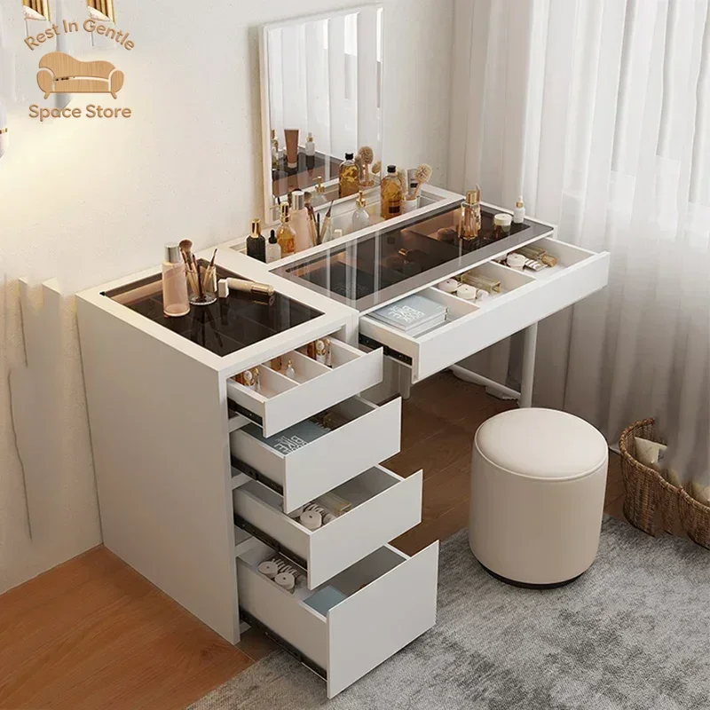 Bedroom Multifunctional Vanity Table Drawer Nordic Luxury European Dressing Modern Table Woman Mirror Penteadeira Home Furniture