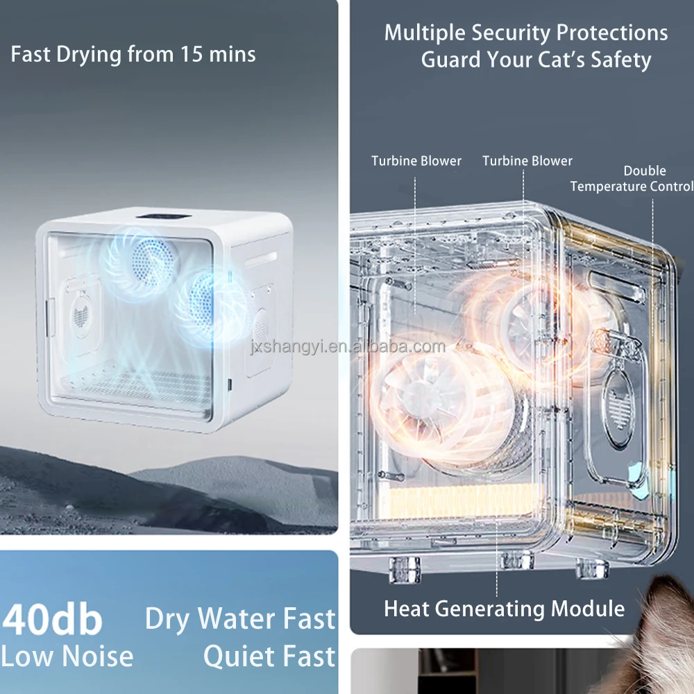 hit productCustom 82L Dual Motor Pet Grooming air Dryer Blower Pet Dryer Box for cat Litter Dog