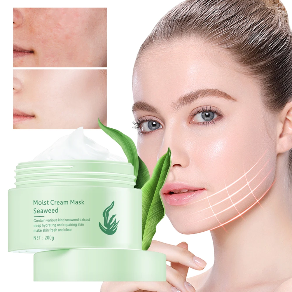 200g Sleeping Mask,Seaweed Mineral Mud Mask,Pore Shrinking Moisturising Mud Masque,Blackheads Removal Mud Masque