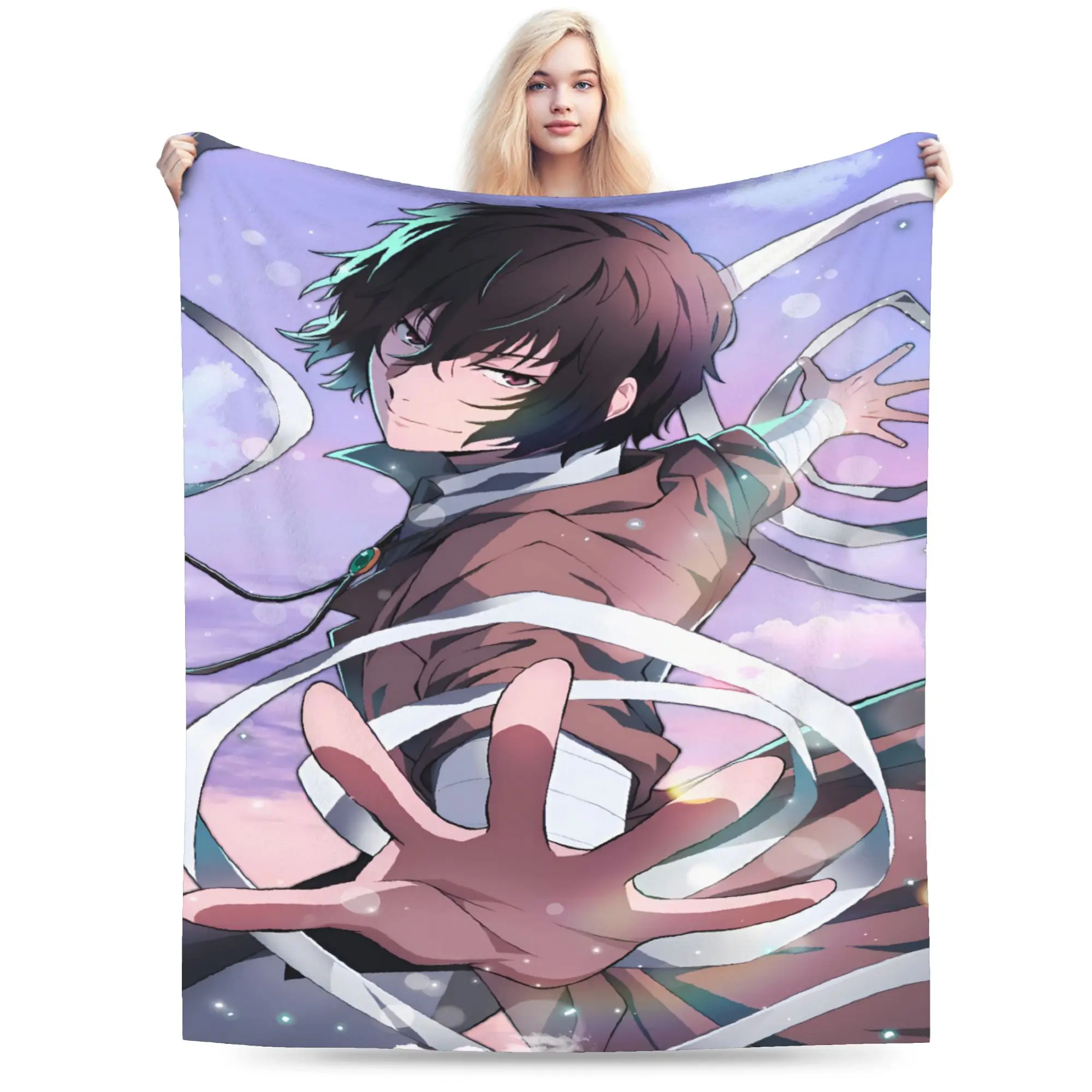 Dazai Bungo Stray Dogs Blanket  Warm Soft Comfortable Plush Throw Blanket For Couch Chair Sofa Bed Flannel Bedspread Bed Cover