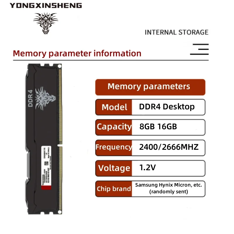 DDR4 RAM LPX  8GB 16GB PC4 19200 PC4 21300 2400Mhz 2666Mhz Module PC Desktop Memory DIMM