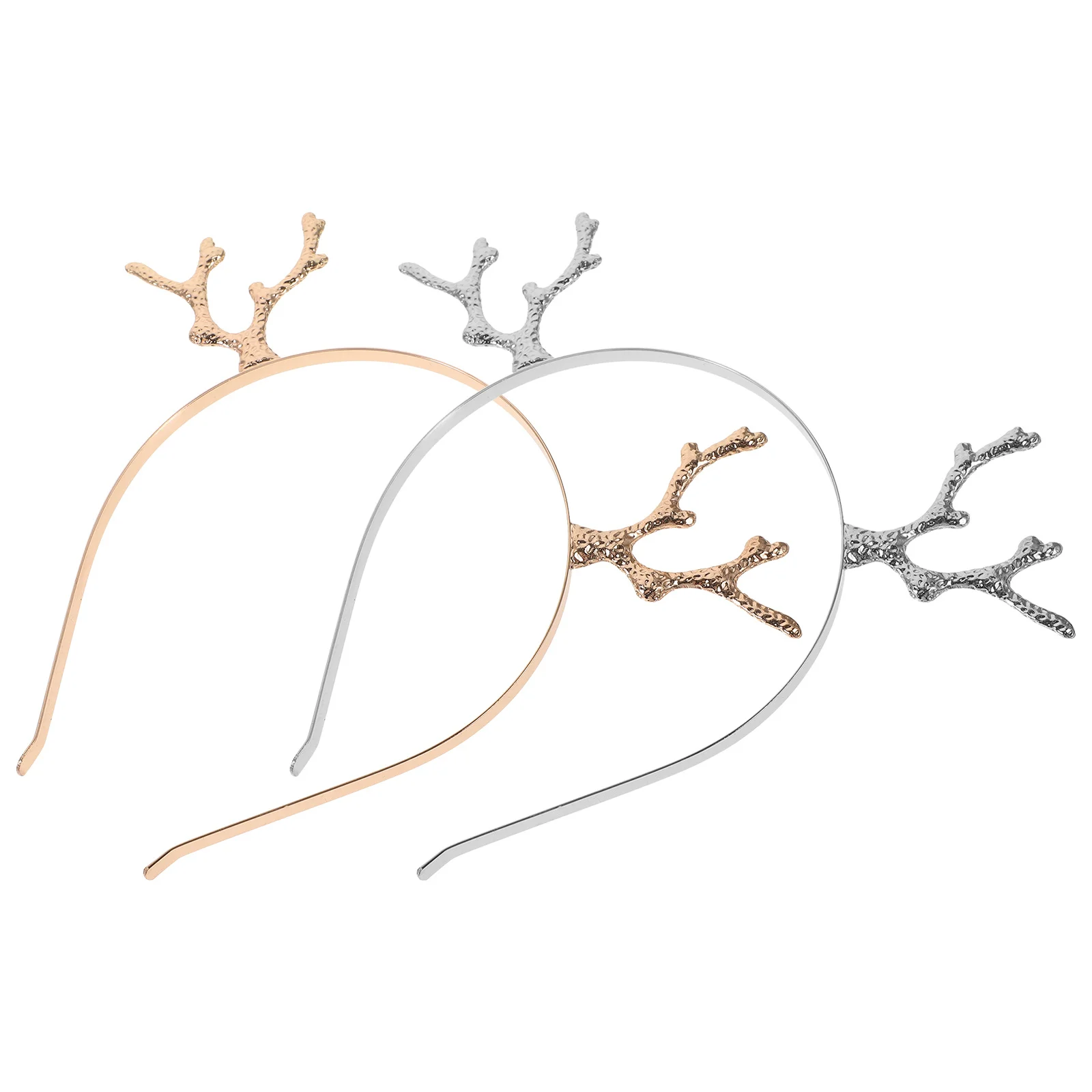 

2Pcs Fashionable Antler Hairhoop Christmas Party Headband for Children Lovely Hair Accessory Gift for Holidays