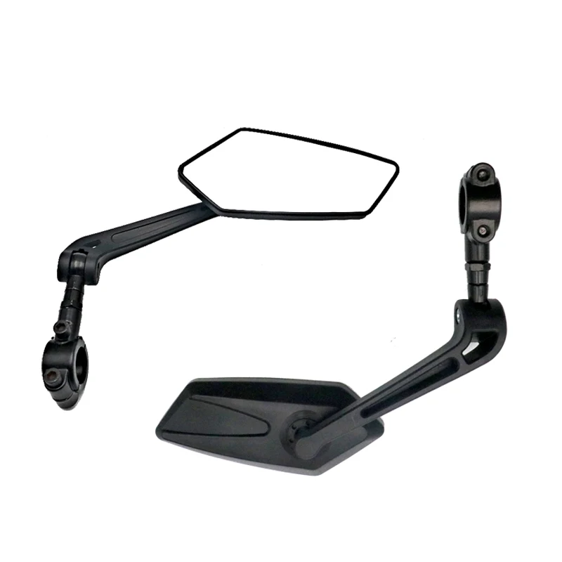 RIDERACE A Pair View Mirror Bike Cycling Clear Wide Range Back Sight Rearview Reflector Adjustable Handlebar Left Right Mirrors
