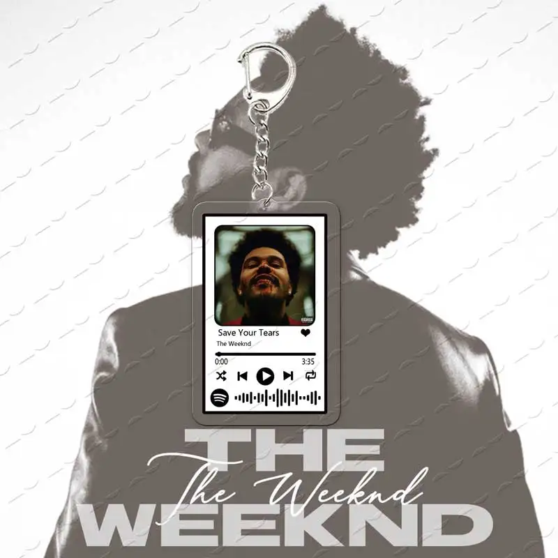 The Weeknd Music Playlist Code Acrylic Keychain Gift