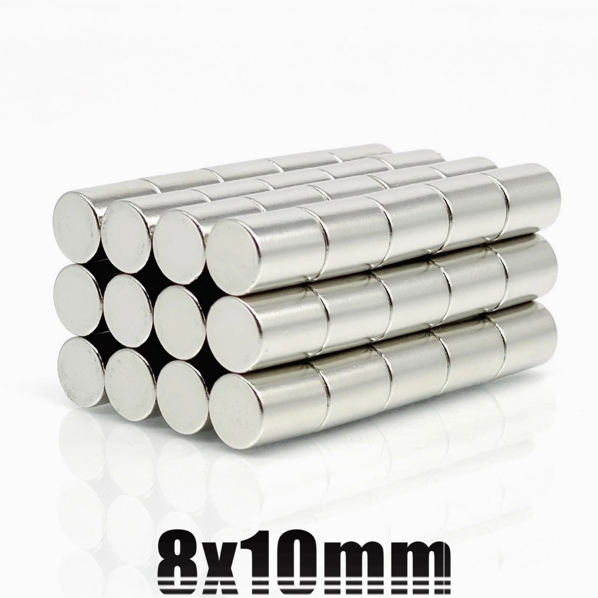 2/5/10/20/50/100/300Pcs 8x10 Neodymium Magnet 8mm x 10mm N35 NdFeB Round Super Powerful Strong Permanent Magnetic imanes Disc