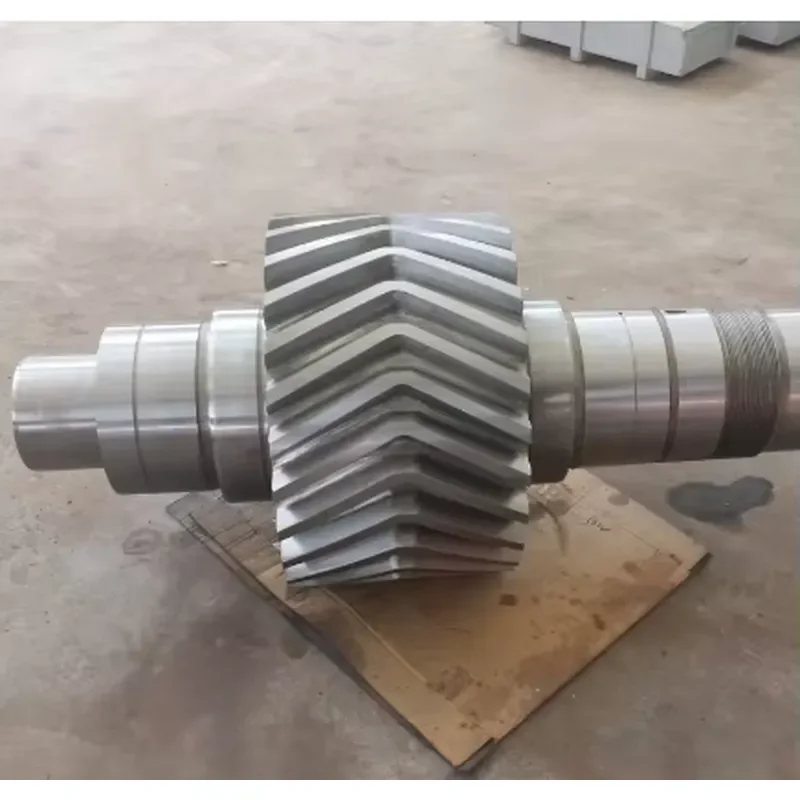 Custom  CNC Machined Drive Large Module Gear Shaft Transmission 4140 Material Helical Pinion Shaft Industrial Equipment