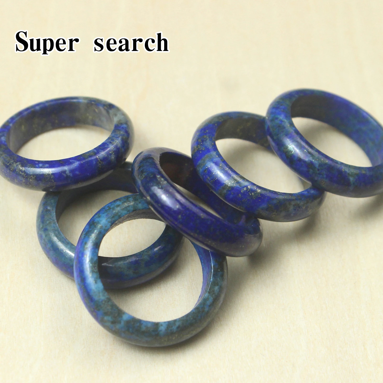Natural Lapis Lazuli Ring Women Healing Gemstone Fine Jewelry Genuine Blue Jade Rings