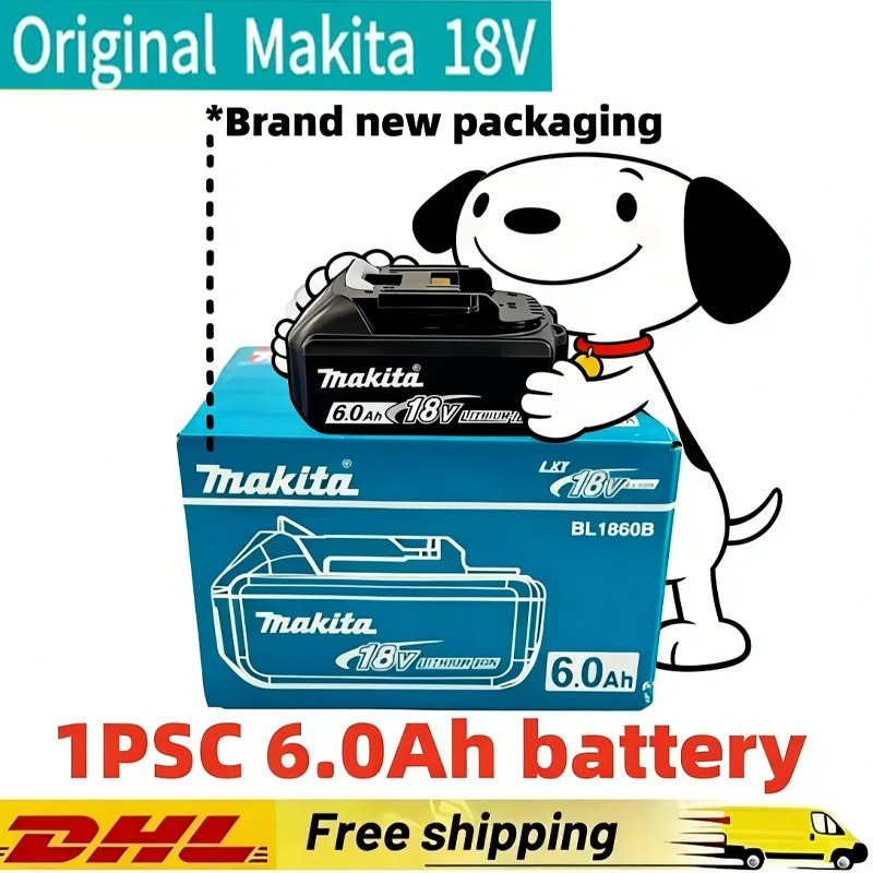 

Оригинальный аккумулятор Makita BL1860 6 Ач 18 В для электроинструментов, литий-ионный, замена LXT BL1850 BL1840 для шуруповерта 18 В с BMS TPCELL 18 В