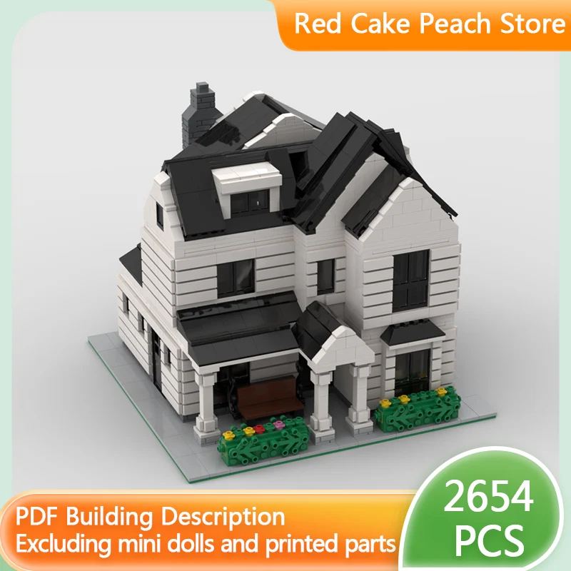 

Конструктор City Street View MOC: Модульный набор «Белый дом» для детей, развивающая игрушка для сборки, подарок на праздник