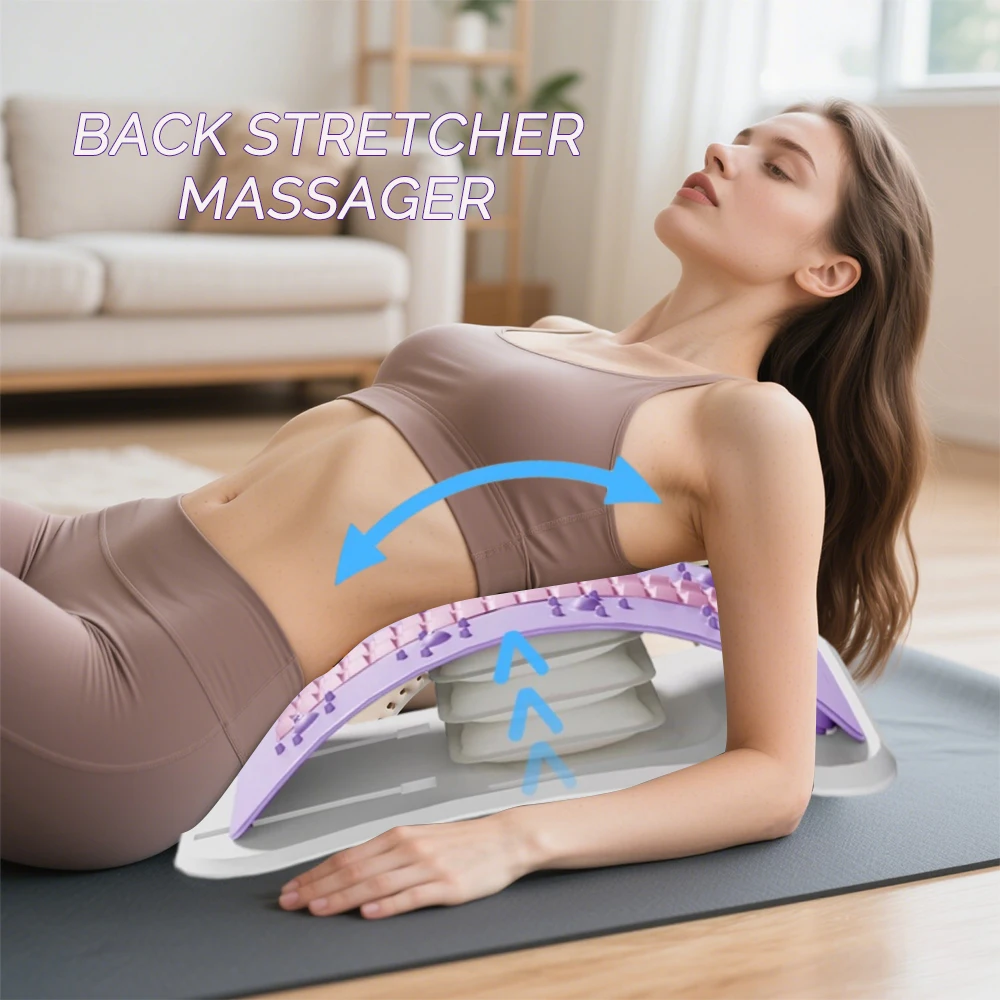 

Back Stretcher Pillow Lumbar Support Waist Massage Posture Corrector Treatment for Neck Relax
