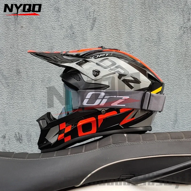

ORZ Off-road Helmet Motorcycle Full Helmet Men's and Women's Kart Rally Helmet Mountain Bike Hat cascos para moto