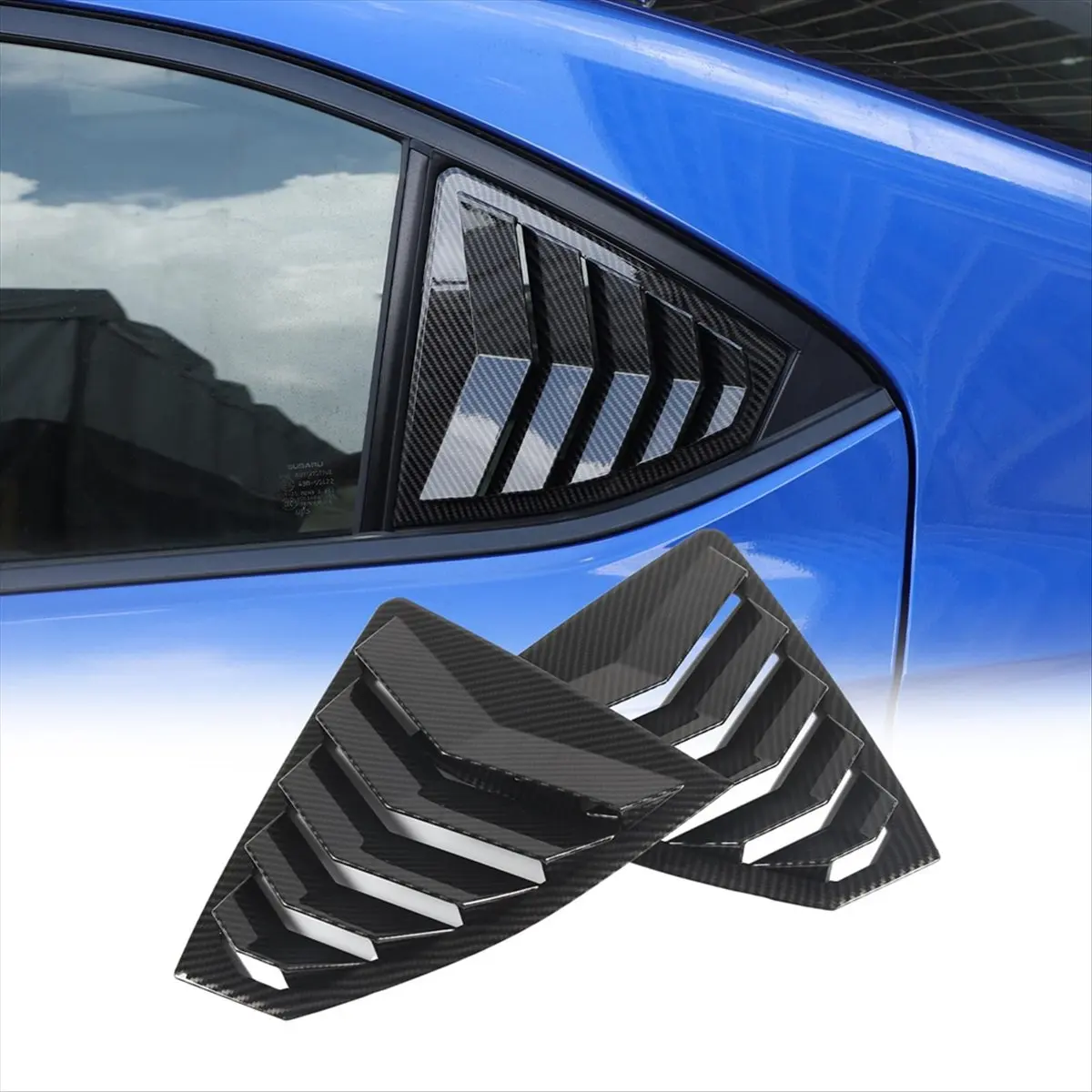 Super Sale Rear Side Window Louvers for Subaru WRX 2022 2023 2024 Rear Side Window Louvers Air Vent Scoop Shades Cover