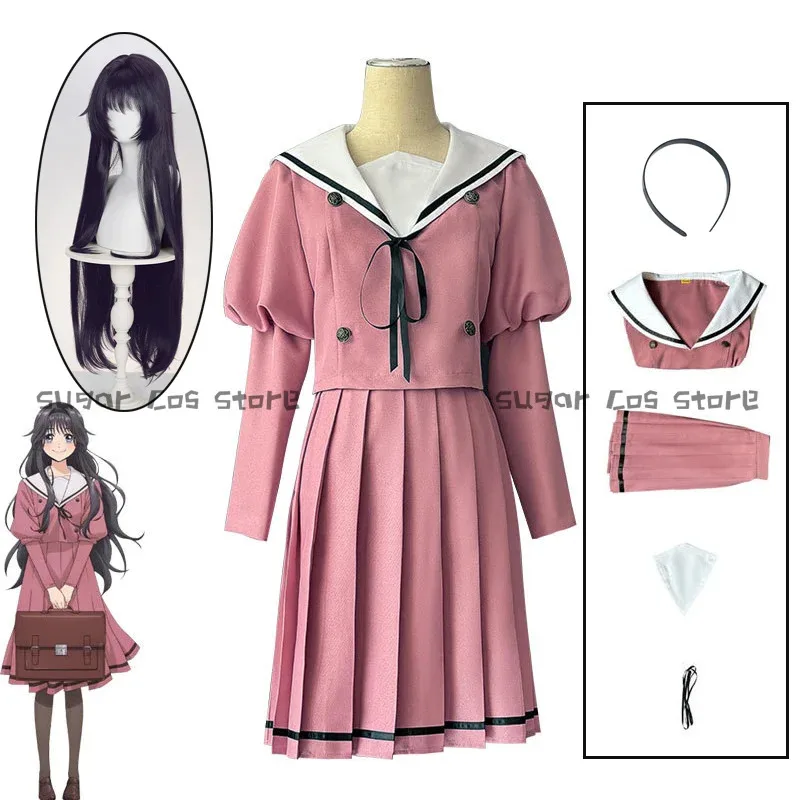 

qq28LQAnime The Fragrant Flower Blooms with Dignity Kaoruko Waguri Cosplay Costume Wig Dress School Uniform Women Girl Halloween