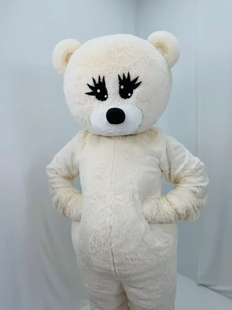 

Beige Bear Mascot Costume Adult Plush Cartoon Character Walk Doll Outfit for Birthday Carnival Party Events