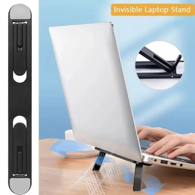Portable Laptops Riser Stand Universal Notebook Cooling Pad Invisible Laptop Bracket For Macbook Air Pro Lenovo Samsung Notebook