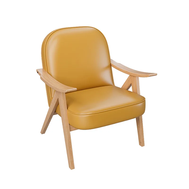 

Coffee shop negotiation table and chair combination milk tea shop solid wood leather art chair dessert shop leisure