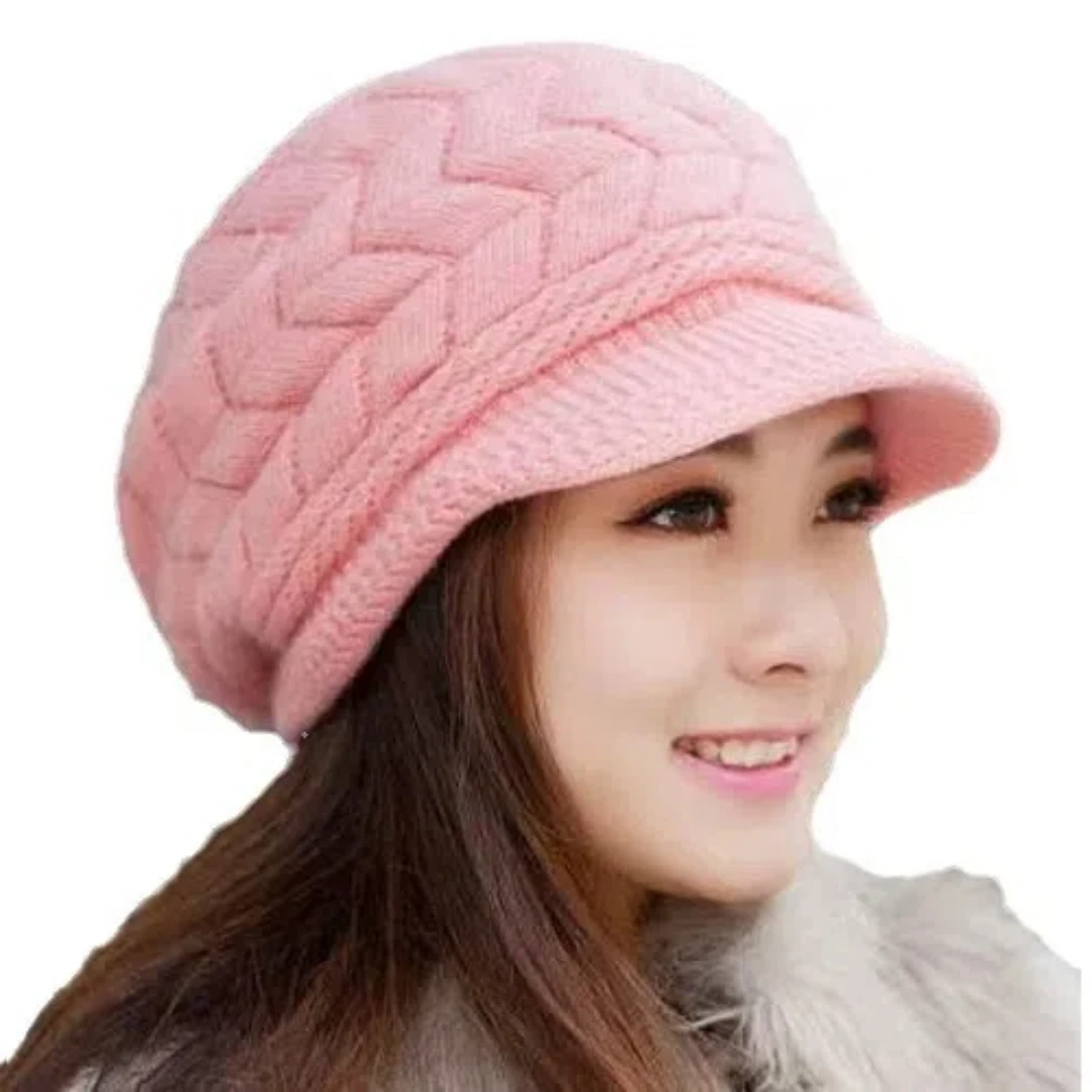 

Womens Winter Hats Warm Knit Hat Slouchy Beanie Cap with Brim