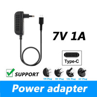 AC100-240V 7V 1A Power Adapter  7V Power Supply Adaptador Corriente Type-C US To EU Adapter EU Plug US Plug